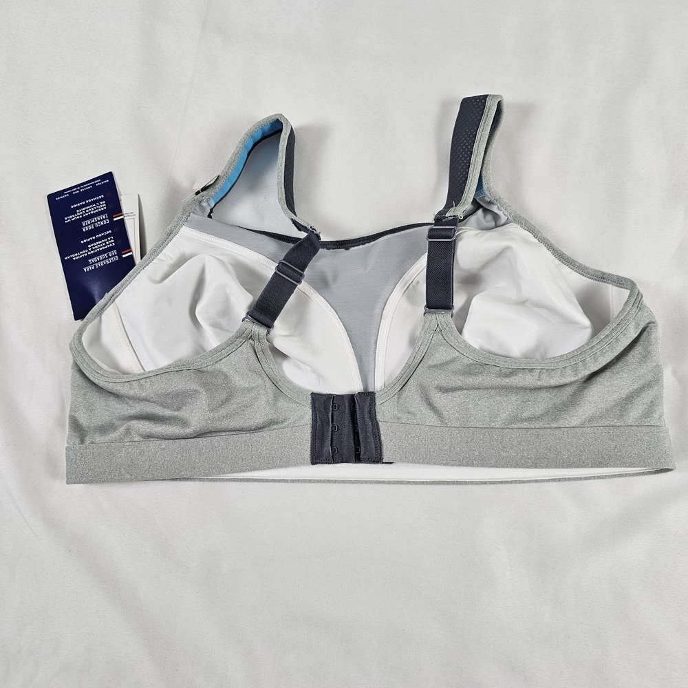 Champion Athletics Sports Bra NWT V-neck Moisture Wicking Gray Size 42C - Picture 4 of 5